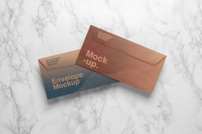 Kraft Paper Envelope Mockup – Free Download