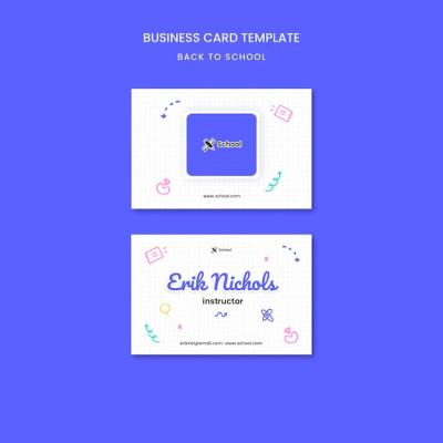 Back to School Business Card – Free Download, Download Free Stock Photo