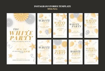 All White Party Template Design – Free Download