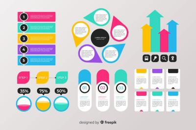 Flat Infographic Element Collection – Free Download