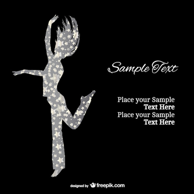 Abstract Silhouette of a Dancing Girl – Free Download