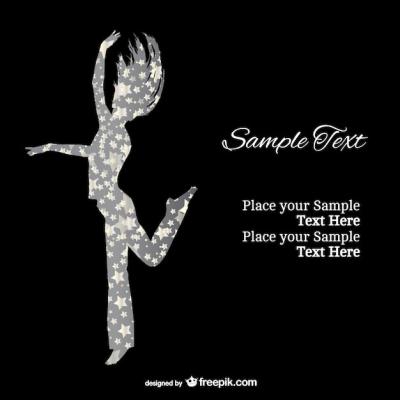 Abstract Silhouette of a Dancing Girl – Free Download