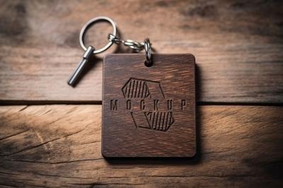 Wooden Keychain Mockup – Free Download, Download Free Stock Photo