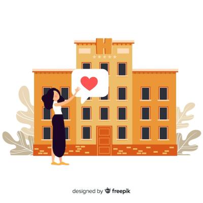 Flat Hotel Review Background – Free Download