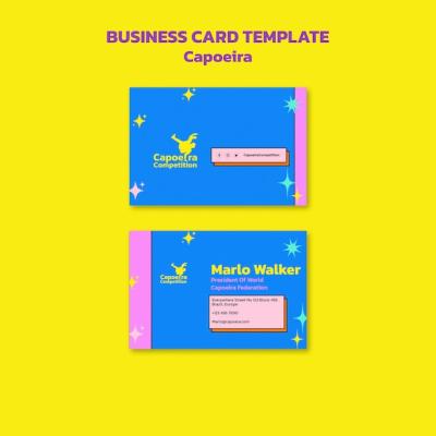 Capoeira Competitions Business Card Template – Free Download