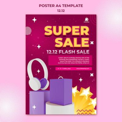 Flat Design Sale Template – Free Download for Stunning Promotions
