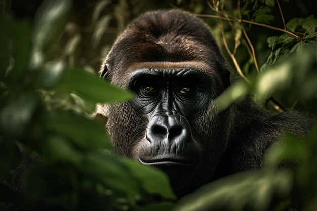 Gorilla Portrait in 3D Rendering – Free Download