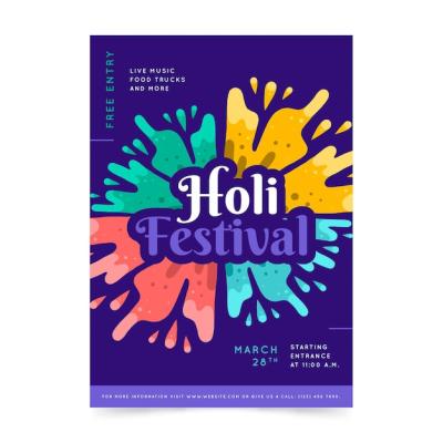 Holi Festival Poster Template – Free Download