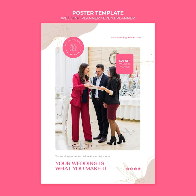 Minimal Wedding Planner Poster – Free Download