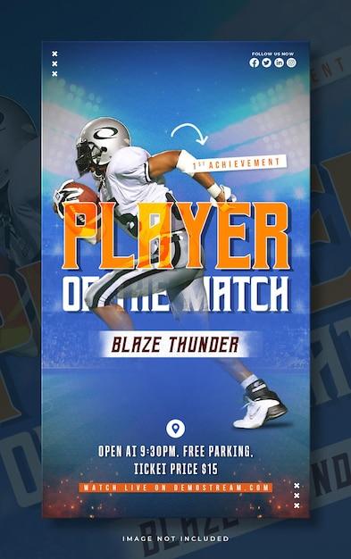 Soccer Player of the Match Social Media Story Template – Free Download