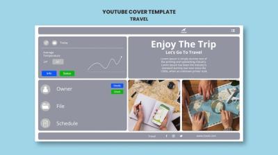 Flat Design Travel Template – Free Download