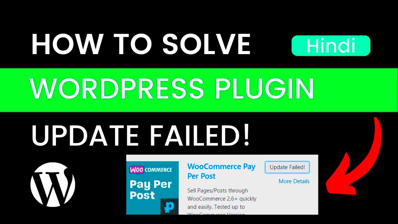 How to Solve Plugin Update Failed in WordPress  Plugin Installation 