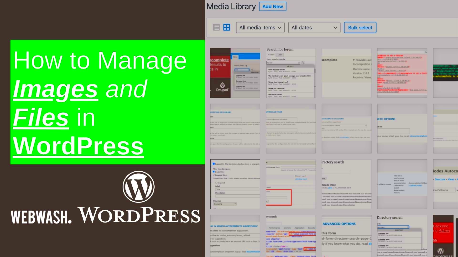 How to Manage Images and Files in WordPress  WebWash