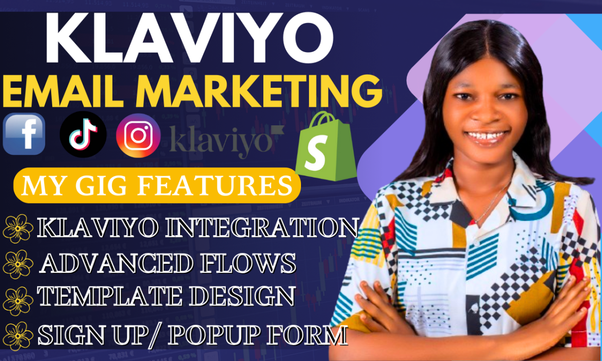 I will setup klaviyo flows, ecommerce marketing, klaviyo email marketing, klaviyo sms