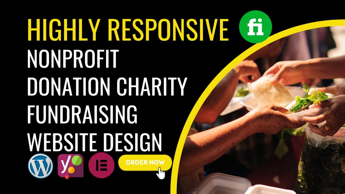 design nonprofit charity fundraising website with donation system