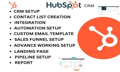 I will set up hubspot marketing to boost sales prospecting hubspot marketing automation