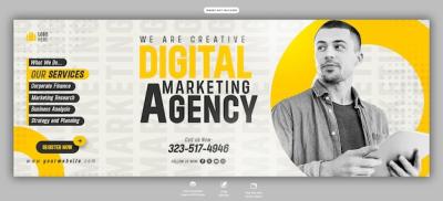 Corporate Facebook Cover Banner Template for Digital Marketing Agencies – Free Download