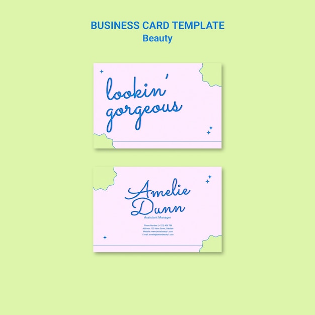 Minimal Beauty Concept Business Card – Free Download