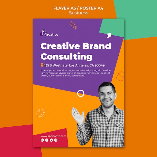 Brand Consulting Poster Template – Free Download