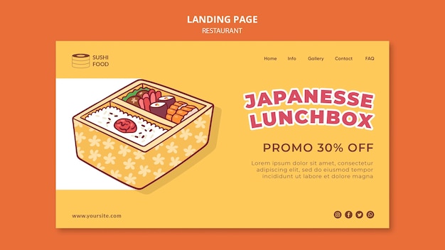 Japanese Lunchbox Design – Free Download of PSD Template