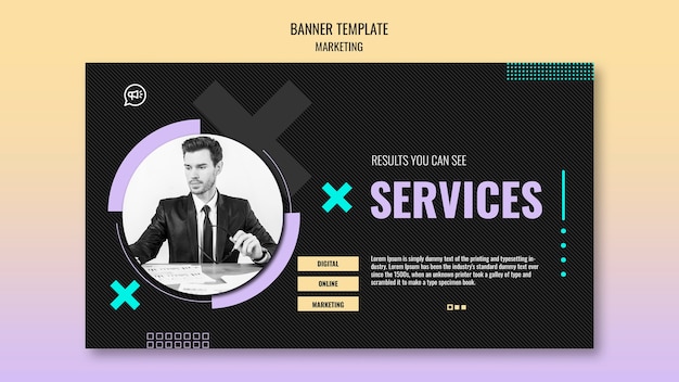 Gradient Marketing Design Template – Free Download