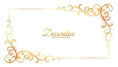 Decorative and Shiny Floral Border Frame Background for Wedding or Invitation – Free Download