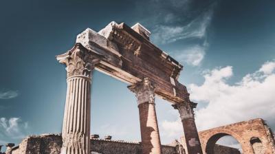 Old Ruin Building Against a Cloudy Sky – Free Download