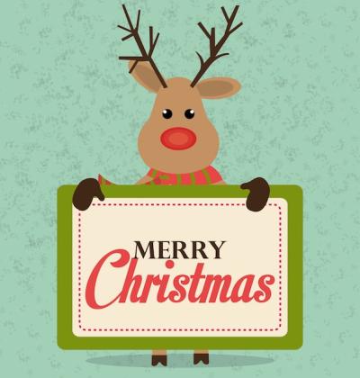 Merry Christmas and Happy New Year Card Design – Free Download