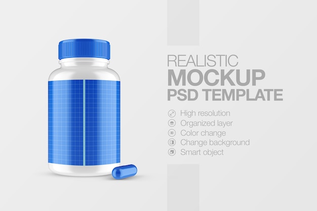 Mockup Plastic Medicine Bottle – Free Download, Free Stock Photo