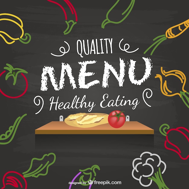 Blackboard Design for Healthy Menus – Free Download