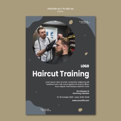 Barber Shop Poster Template – Free Download