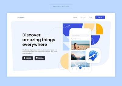 Flight Travel Application Landing Page – Free Download