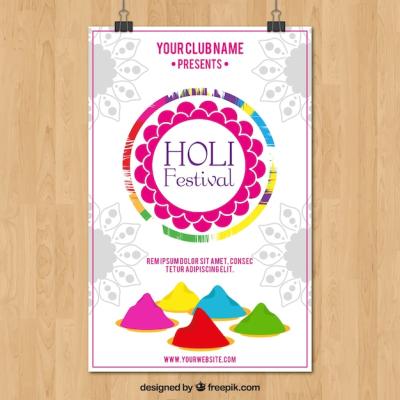 Holi Festival Poster Template – Free Download