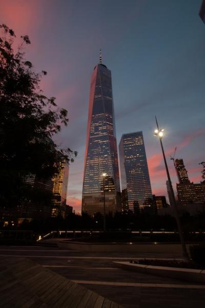 Illuminated Skyscrapers at Sunset – Free Stock Photo, Download Free