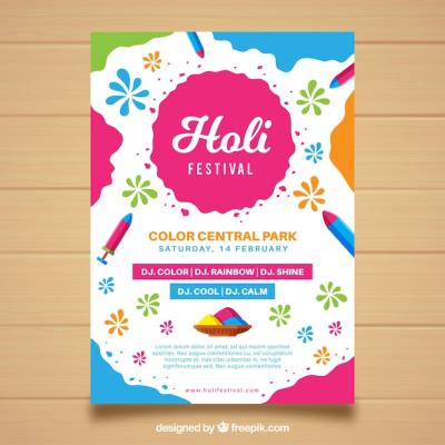 Holi Festival Party Poster – Free Download, Download Free Stock Photo