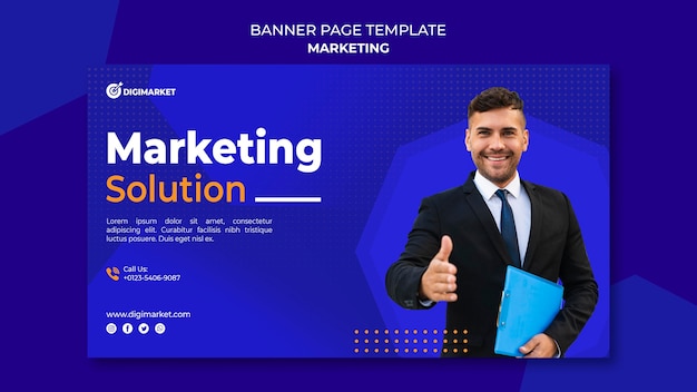 Marketing Business Banner Template – Free Download