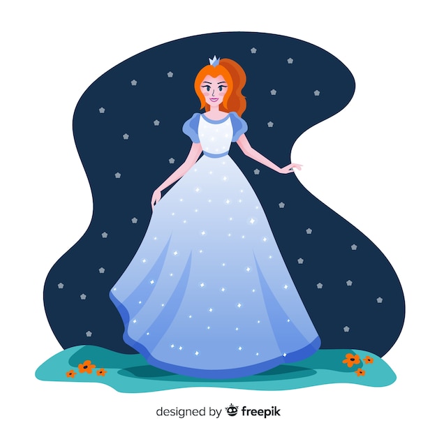 Hand Drawn Princess Illustration – Free Download Stock Photo