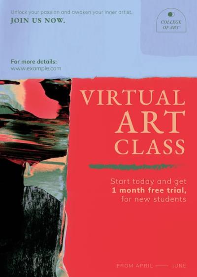 Abstract Template Vector for Virtual Class Ads – Free Download