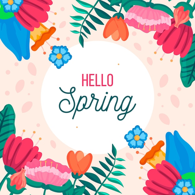 Colorful Spring Background Featuring an Assortment of Vibrant Flowers – Free Stock Photo Download