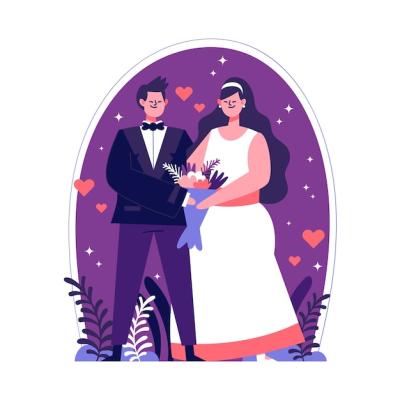 Wedding Couples Illustration – Free Download for Stock Photos