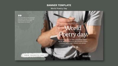 World Poetry Day Event Banner Template – Free Download