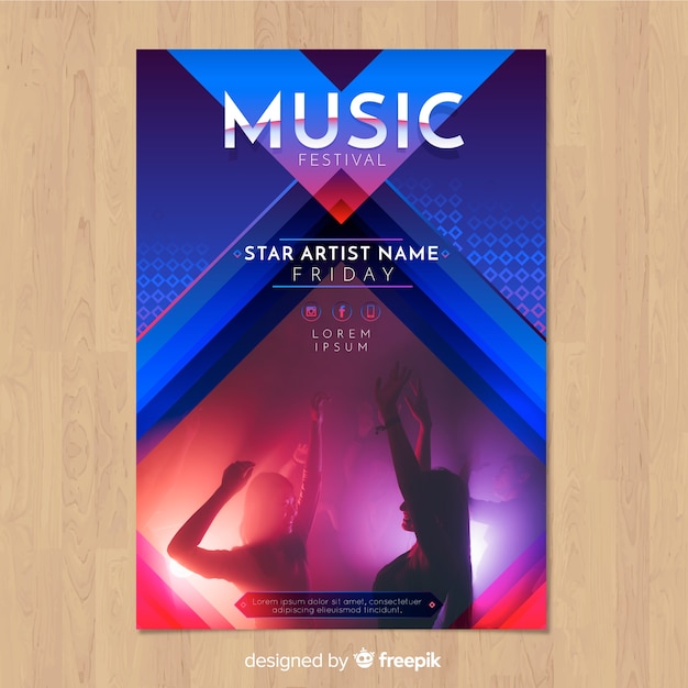 Colorful Gradient Music Festival Poster – Free Download