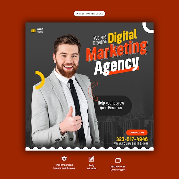 Corporate Social Media Post Template for Digital Marketing Agencies – Free to Download