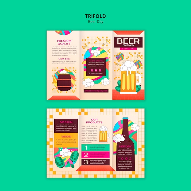 Celebrate Beer Day with This Trifold Brochure Template – Free to Download