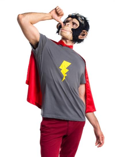 Drunk Gesture of a Superhero Monkey Man – Free Stock Photo, Download Free