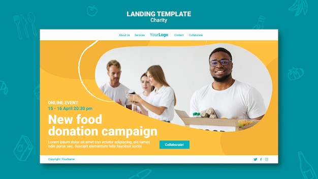 Charity Landing Page Template – Free Download