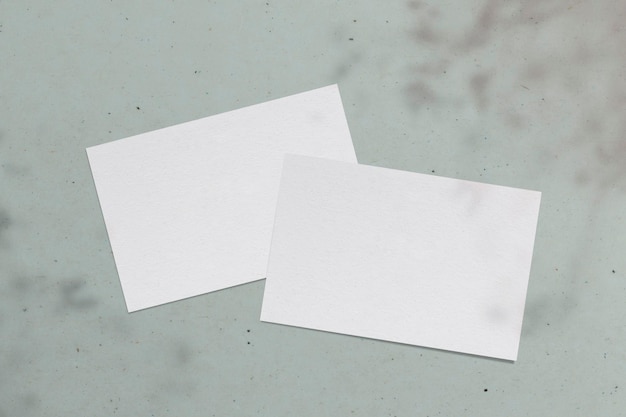 Blank White Cards on a Blue Background – Free Stock Photo for Downloads