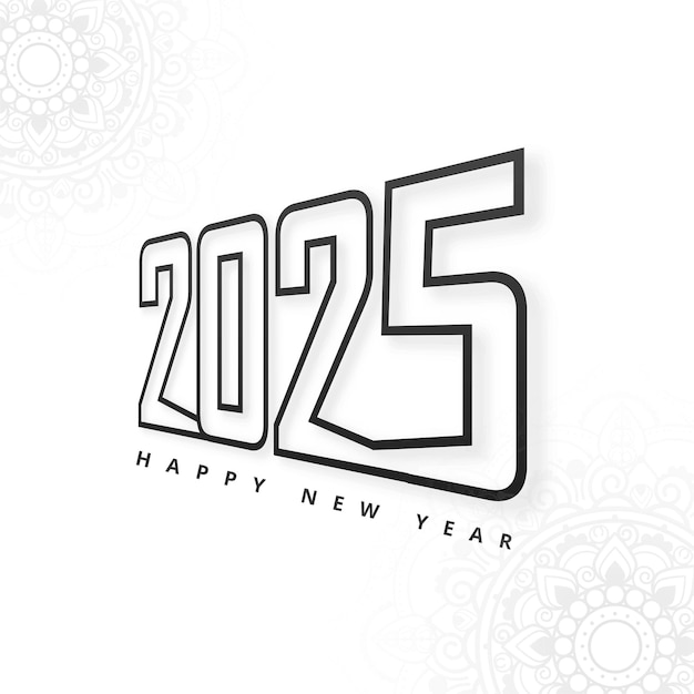 Creative 2025 New Year Greeting Card Design – Free Download