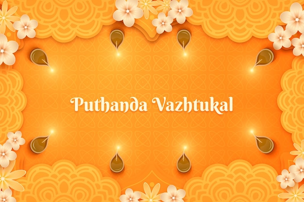 Realistic Tamil New Year Background – Free Download