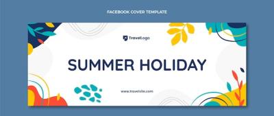 Flat Travel Facebook Cover – Free Download